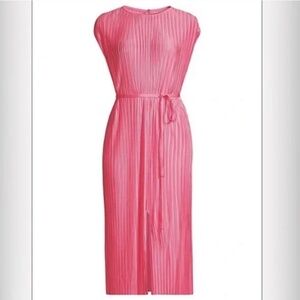 Hugo Boss Women’s Small Pleated Pink Midi Dress Size Medium
